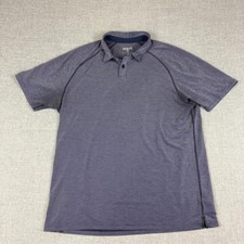 Rhone Polo Shirt Mens Large Blue Polyester St...