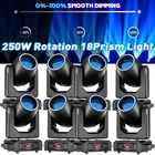 250W LED Rotation 18Prism Moving Head Light DJ DMX Gobo Beam Stage Spot Lighting