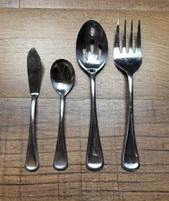 Hampton Silversmiths Stainless Steel LAUSANNE GLOSSY 4pc Serving Set RARE