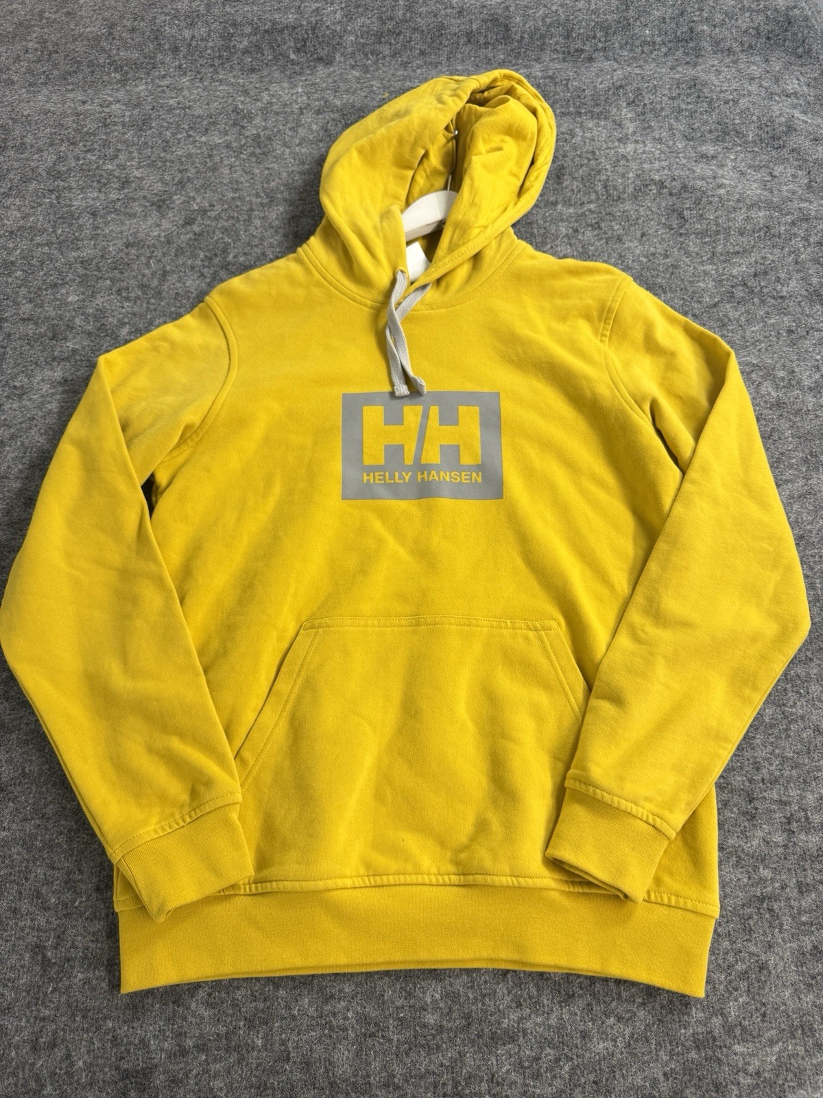 Helly Hansen Hoodie Mens Medium Sweatshirt Pullover Unisex Mustard N162