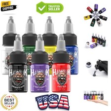 Tattoo Ink Set 1/2oz 15ml Tattoo Supply Ink 7 Colors Pigment Kit TI203-15-7