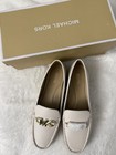 Michael Kors Reed Loafer Women’s 9M LT Cream Faux Leather Slip On Shoes New — photo 1