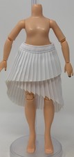 Rainbow High Color Create Airbrush Doll Outfit White Asymmetric Pleated Skirt
