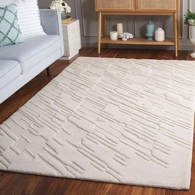 Modern Style Wool Area Rug Hand-Tufted Carpet for Living Room