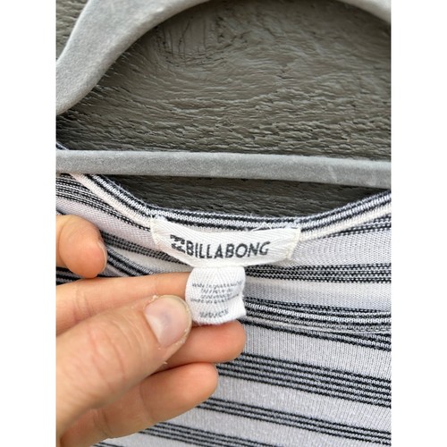 Billabong Girl's Striped Knit Shirt Mini Dress with Flared Sleeves sz S - Picture 4 of 5