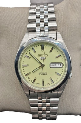 Seiko 5 Automatic Men s Watch  21 Jewels 7S26 Arabic Day-Date Japan Made