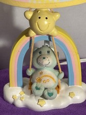 Vintage 1983 Care Bear Rainbow Lamp Working Complete w/Shade Nursery EC