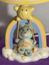 Vintage 1983 Care Bear Rainbow Lamp Working~Complete w/Shade~Nursery EC