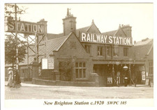 A Wirral Postcards Reproduction Post Card of New Brighton Station c.1920. Wirral