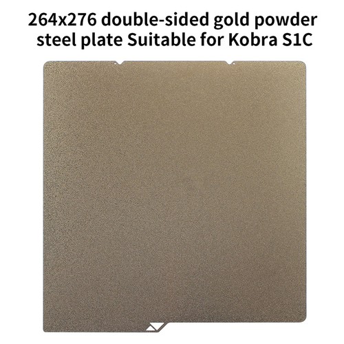 Tôle d'acier double face PEI enduite de poudre couleur or pour imprimante 3DP S1C/KOBRA3 - Photo 3/8