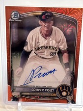 2025 Bowman Chrome Baseball Cooper Pratt Autograph Orange Mojo #/25