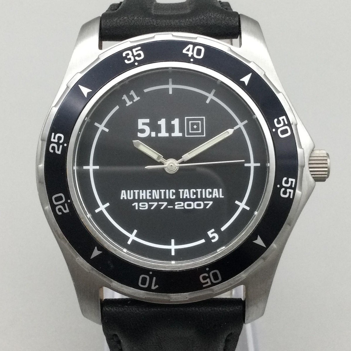 5.11 Tactical Mens Watch 42mm Black Dial Leather 1977-2007 Sport New Battery 5.11 Tactical Mens Watch 42mm Authentic Tactical 1977-2007  main image 3