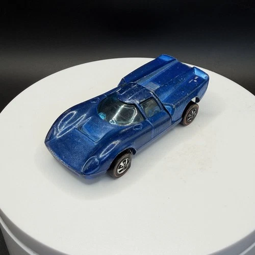 Vintage Hot Wheels Redline Lola GT70 Blue HK Base - Good Condition