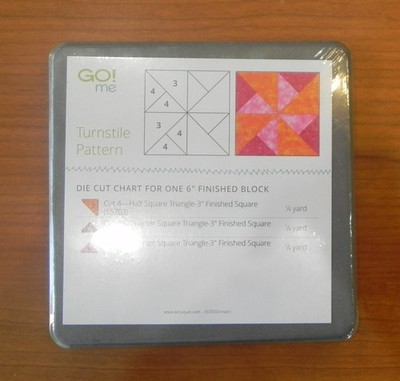 ACCUQUILT GO! BABY DIE CUT MACHINE 55703 HALF SQUARE TRIANGLE 3'' FINISH QUILTING