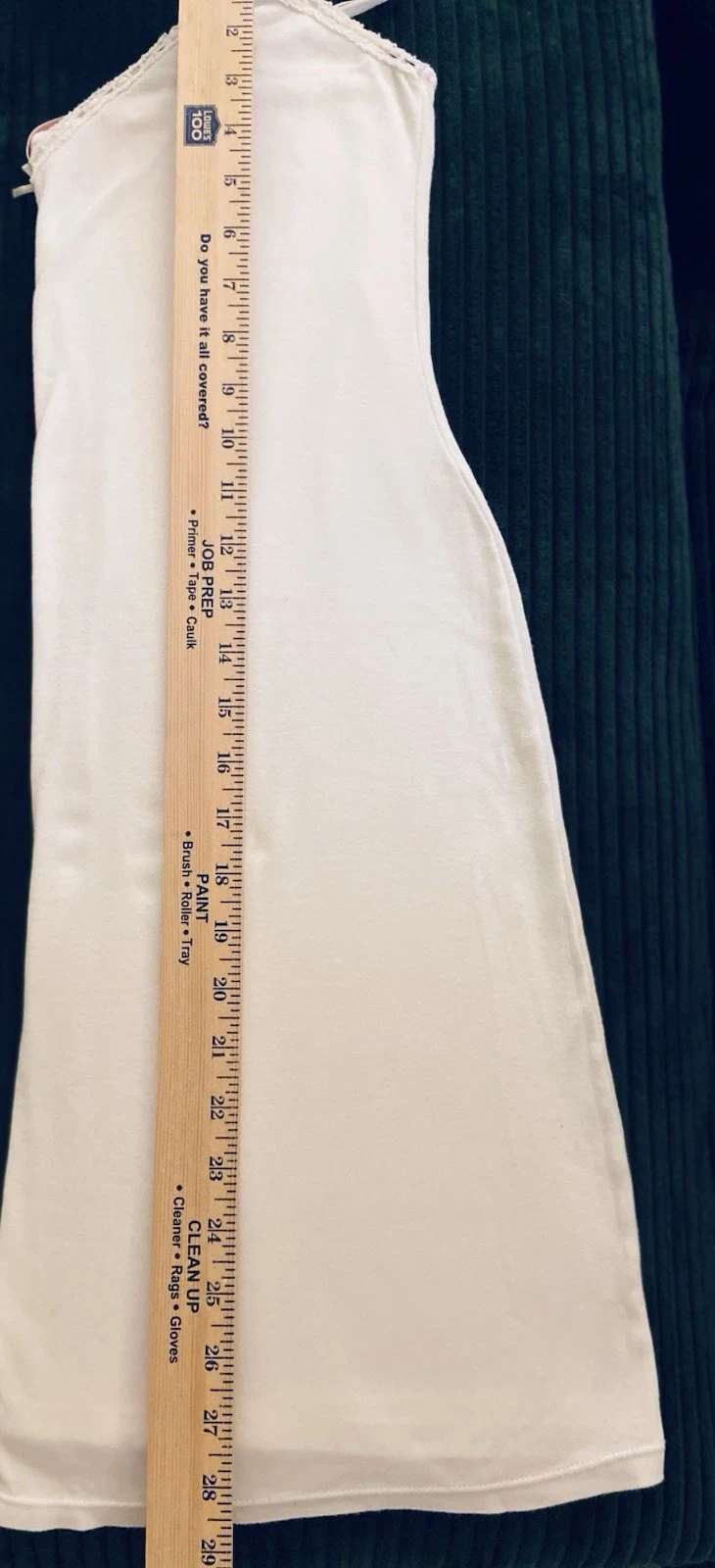 UNDERCOVER Abito slip Victorias Secret 100% cotone bianco taglia media spalline regolabili