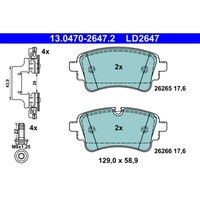 ATE 13.0470-2647.2 Bremsbelagsatz, Scheibenbremse Bremsbelag Bremsen
