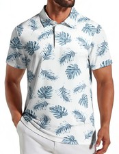 Mens Golf Shirt Quick Dry Mens Polo Shirts Short Sleeve Performance Golf Polo...