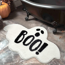 Ghost Bathroom Mat Halloween Bath Rug 20X32'' Gothic Funny Bathroom Decor