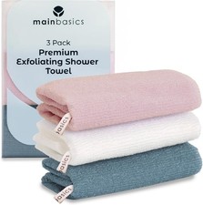 Exfoliating Shower Towel - Japanese Nylon Bath Towel and Body Washcloth,