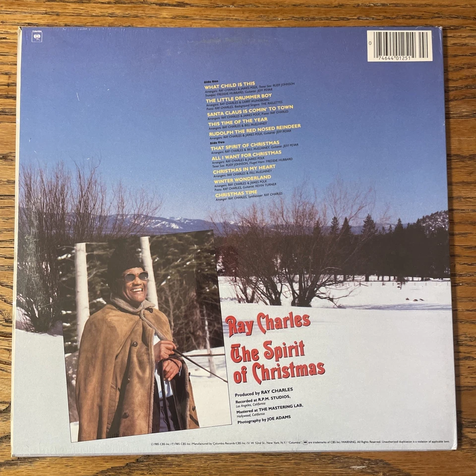 RARE SEALED Ray Charles The Spirit Of Christmas LP Columbia 1st Press Holiday!!! - Image 2 of 4