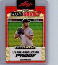 Luis Perales 2024 Leaf Baseball 1/1 Pre Production Proof