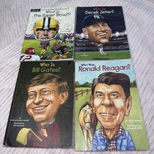 Lot of 4 Who Is? The Super Bowl Derek Jeter Bill Gates Ronald Reagan