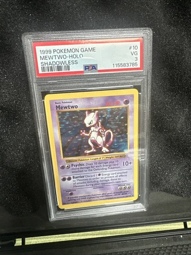 Mewtwo - Shadowless - Holo - 10/102 Base Set - Pokémon TCG - PSA 3 - 1999