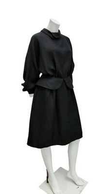 Erreuno Milano Vintage 80er Armani Wollkleid Kleid Wolle L