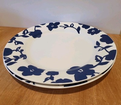 LENOX  Kate Spade  New York  PRIMOSE DRIVE COBALT   Two 11.5'' Dinner Plates