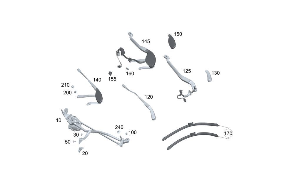 Genuine Mercedes-Benz Wiper Blade Repair Kit 238-820-06-01