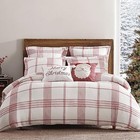 - Peppermint Plaid Christmas Comforter Set - King Holiday Comforter - King