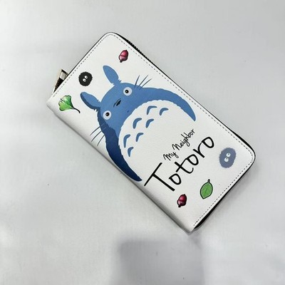 Süße Totoro Karton PU lange Geldbörse Männer Frauen Cosplay Reißverschluss Karte Geldbörse Handtasche