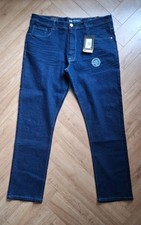 Crosshatch Jeans Blue Denim Mens Size 40r Brand New Straight Leg