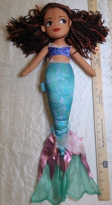 The Little Mermaid Ariel 24  Plush Pillow Franco Stuffed Doll Yarn Hair DISNEY