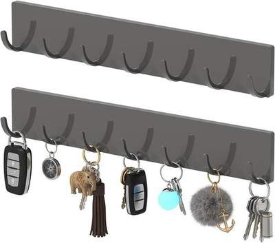 Key Rack without Drilling, 2 Pieces Key Hooks with 7 Hooks, Key Holder with