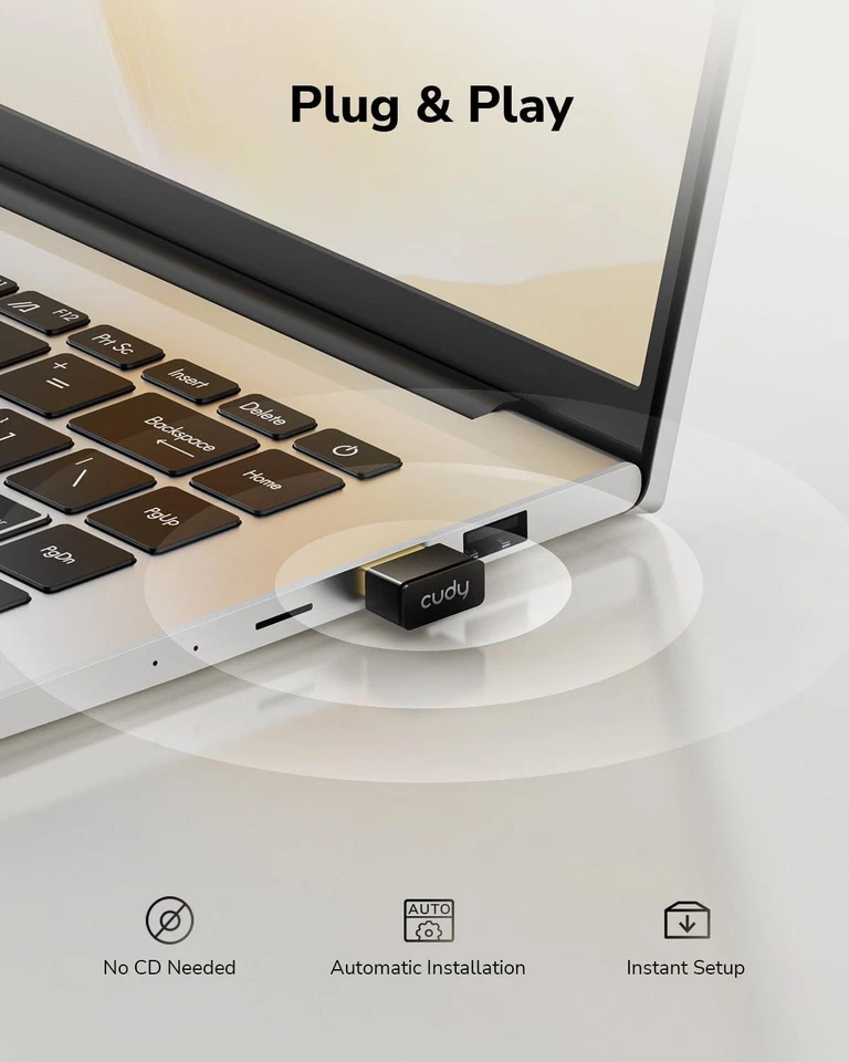 Cudy AX300 802.11ax Nano USB WiFi 6 Adapter 2.4G 300Mbps - Image 3 of 4