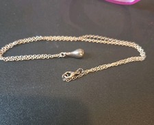 18 Inch 925 Sterling Silver Cable Chain Necklace, Lobster Clasp, both signed
