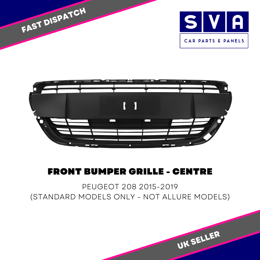Peugeot 208 2015-2019 Not Allure Front Bumper Grille Centre Insurance Approved
