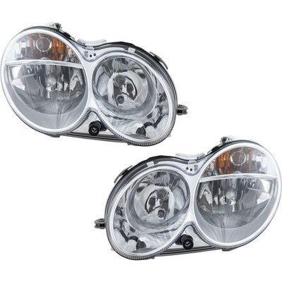 Pair Headlights Driving Head lights Headlamps Set of 2  Driver & Passenger Side
