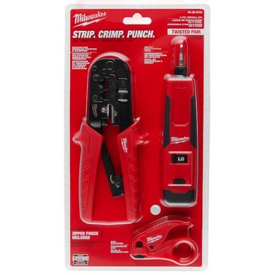 Milwaukee 48-22-8101 Twisted Pair 4PC Install Kit with Non-Slip Grips