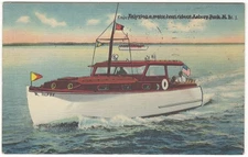 Vintage 1943 Postcard -Boat ride at Asbury Park, N.J.