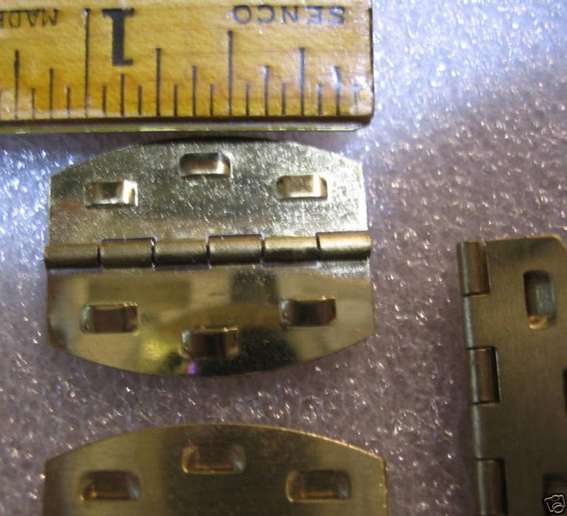 New Barbed Biscuit Hinges Kerf Cut 18 Pair Brass Plated eBay