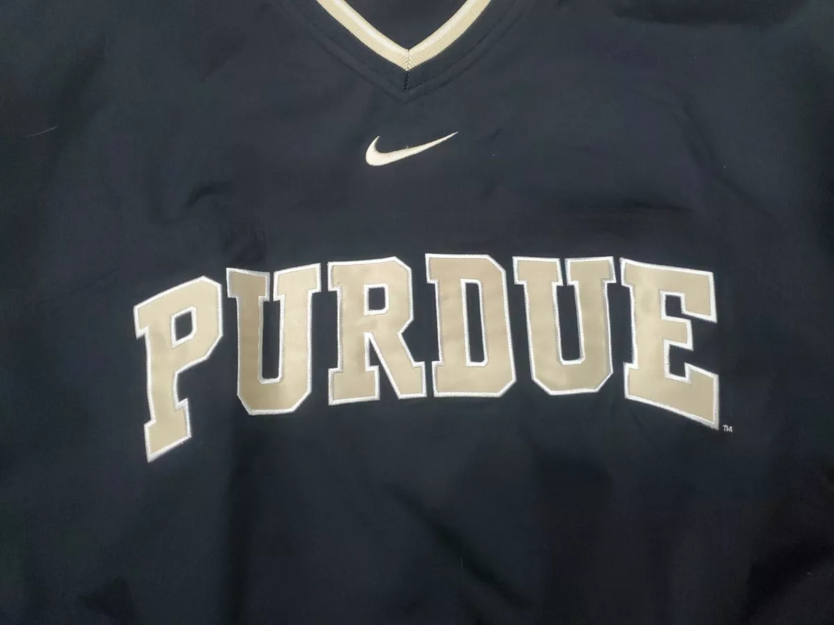 VINTAGE NIKE CENTER SWOOSH PURDUE BOILERMAKERS PULLOVER WINDBREAKER MEN S SZ XL