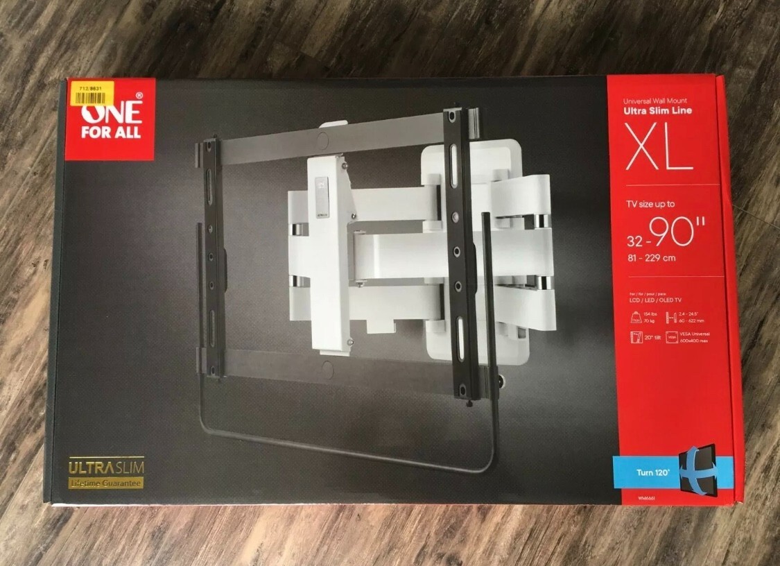 One For All WM6661 Ultra Slim 32" 90" TV Wall Bracket eBay