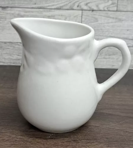 Gibson China Creamer - Gloss White With Raised Fruit Border Kitchenware Coffee 