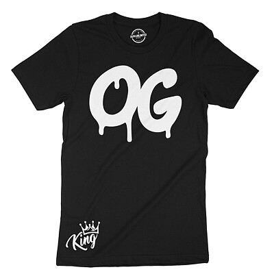 Men's OG-King Hip Hop Graffiti Style Design Graphic Tee T-Shirt