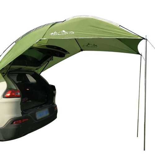 Camping SUV Car Trunk Tent Rear Awning Sunshade Rainproof Canopy Fit 3-4 people - Picture 5 of 12