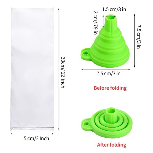 240 Pcs Ice Lolly Bags Disposable Ice Candy Bags for Yogurt Candy DIY Making - Picture 2 of 7