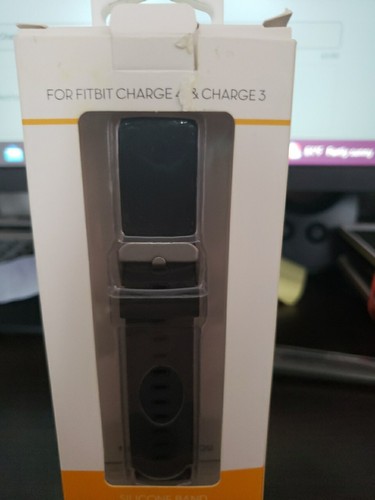 WITHit Silikonband für Fitbit Charge 4 & Charge 3 schwarz ~ NEU! - Bild 2 von 2