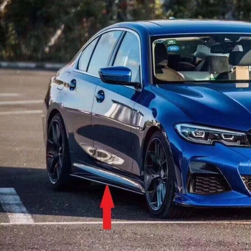 CMST Style Gloss Black Side Skirt Extension Panel For 19-2024 BMW G20 330i M340i